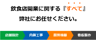 飲食店開業に関するすべてをお任せください