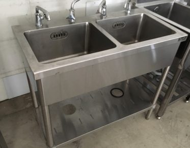 中古 2槽シンク 幅900 奥行450 高さ800 マルゼン