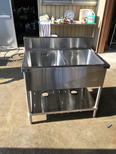 中古】2槽シンク/マルゼン BS2-096 2013年製 幅900×奥行600×高さ800 中古】2槽シンク/マルゼン BS2-096 2013年製 幅900×奥行600×高さ800