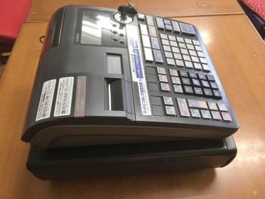 中古】電子レジスター／カシオ TE-2600-幅330×奥行360×高さ198